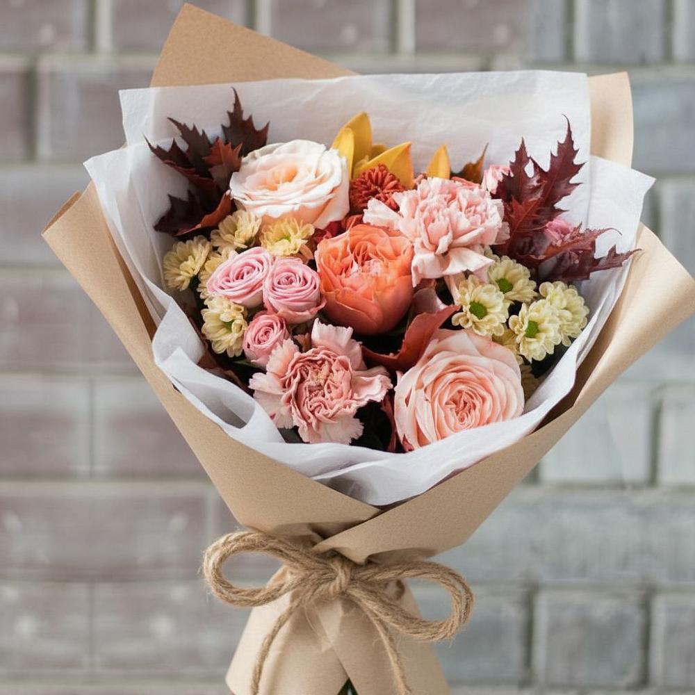 Букет цветов из: Гвоздики, Хризантемы и Розы в Грозном