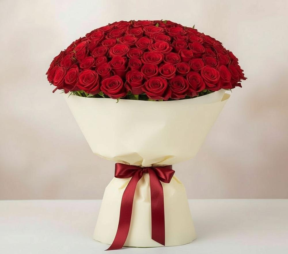 Букет 101 Красная роза Милано в Грозном