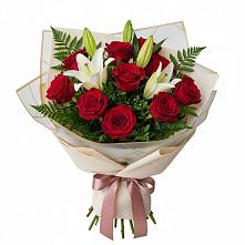 Букет цветов из:  Лилии и Розы в Грозном