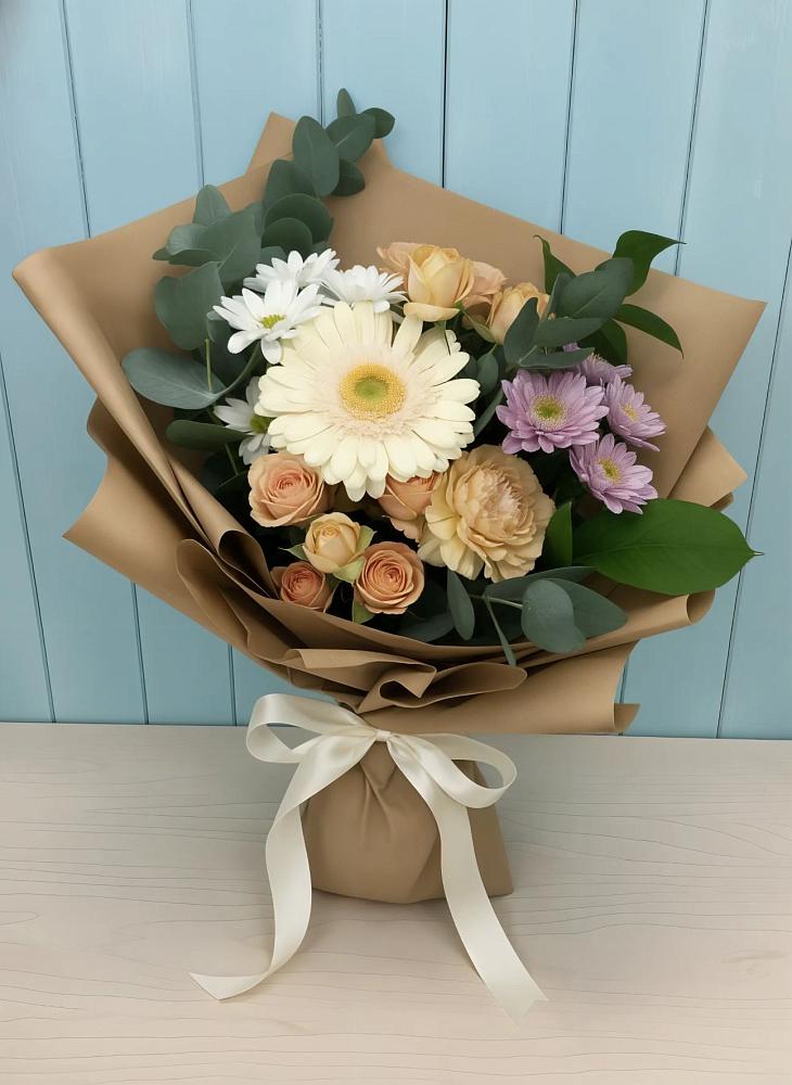 Букет цветов из: Герберы и Хризантемы в Грозном