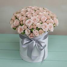 Цветочная композиция из Розы в шляпной коробке #REPLACE_PRED# Грозном