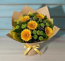 Букет цветов из:  Герберы и Хризантемы в Грозном