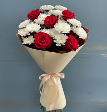 Букет цветов из:  Розы и Хризантемы в Грозном