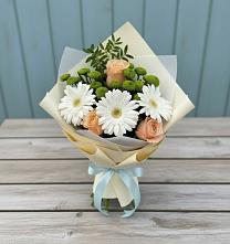 Букет цветов из:  Герберы, Розы и Хризантемы #REPLACE_PRED# Грозном