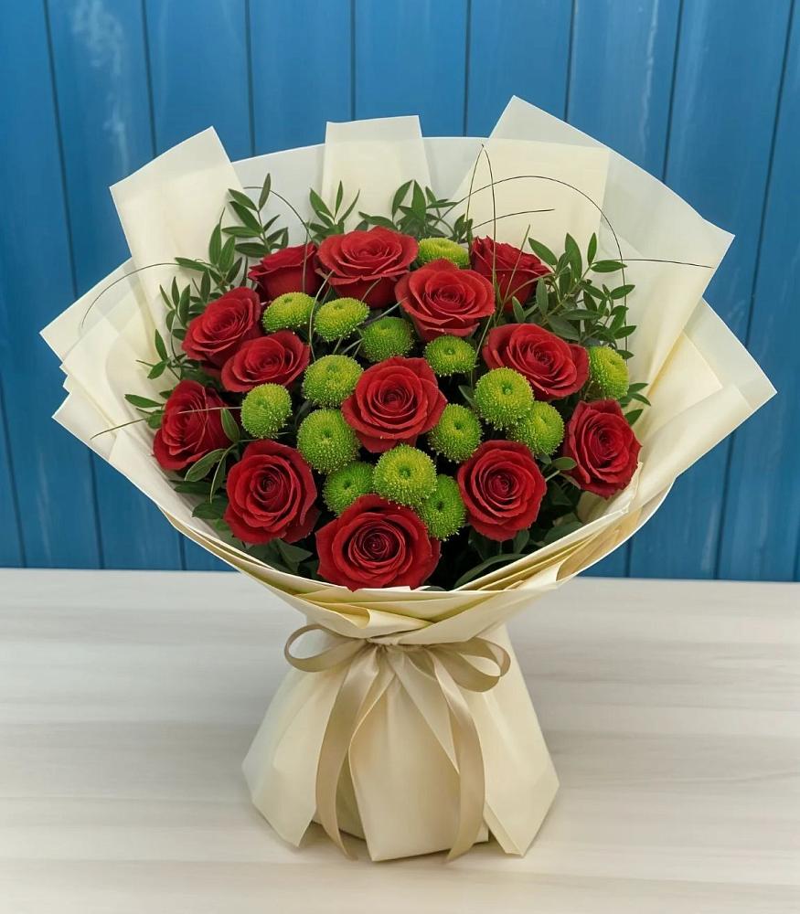 Букет цветов из: Розы и Хризантемы в Грозном