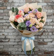Букет цветов из:  Розы, Лизиантусы и Гвоздики #REPLACE_PRED# Грозном
